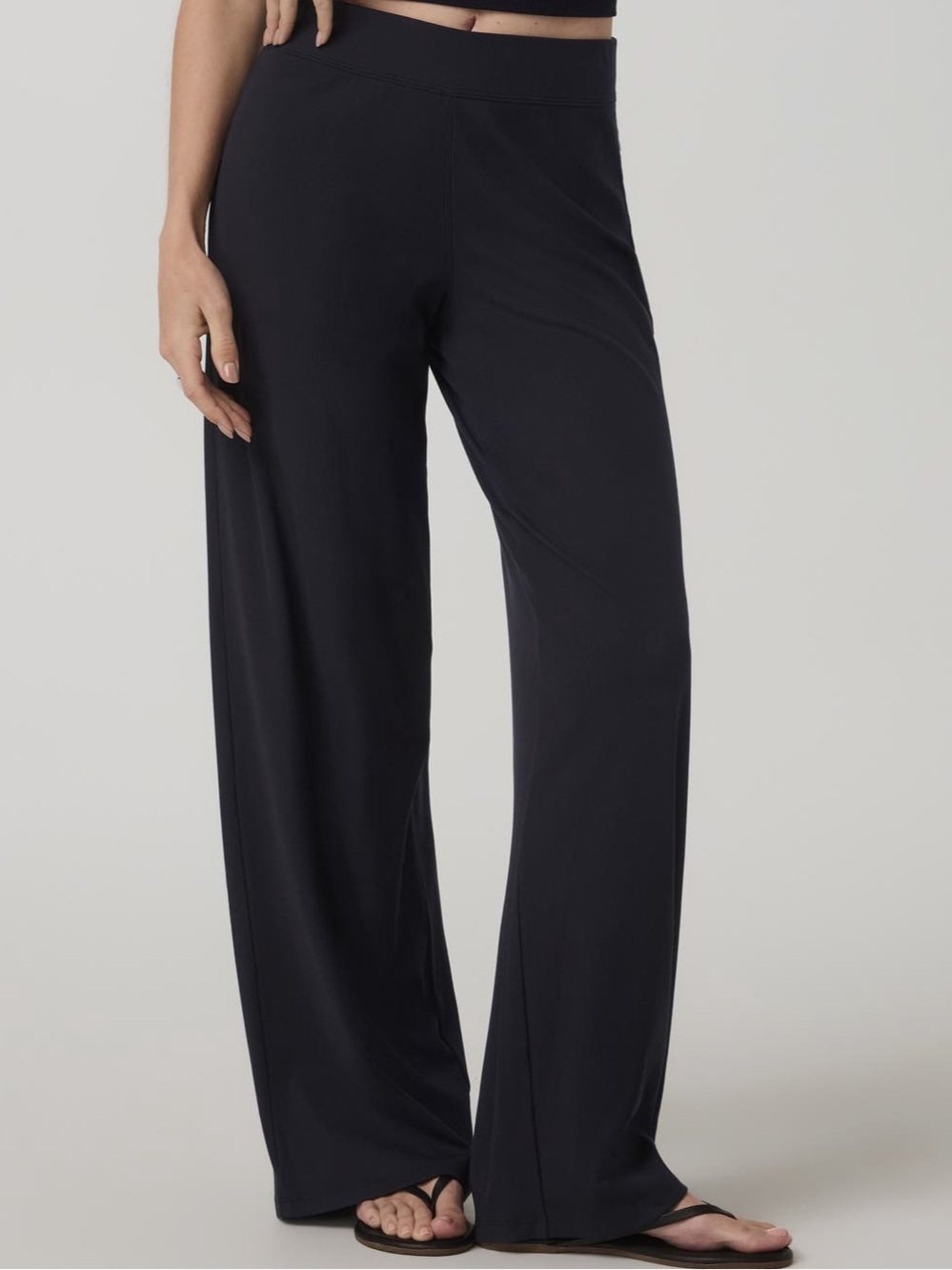 ❤️ Vuori Pose Rib Wide Leg Pants Black Size Medium NWT